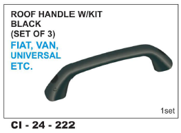 Roof Handle Black (Set of 3) FIAT, VAN - Durable Plastic, 4-Wheeler Fit | Warranty Included, Easy Installation, Ergonomic Design