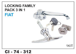 Locking Family Pack 3 in 1 FIAT - 4 Wheeler Design, Warranty Included | Versatile Locking Mechanism, Family Oriented Design, Durable Components