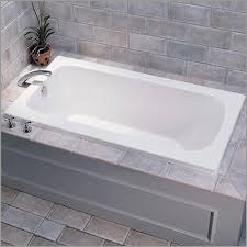 Acrylic Bath Tub - 60" x 30" x 19" Dimensions, White Color | 50 Gallon Capacity, 10-Year Warranty, Pop-Up Drain Feature