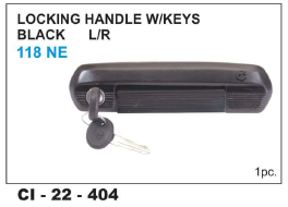 Locking Handle W/Keys Black 118 NE L/R (cidis) - Durable Metal Construction, Compatible with 4 Wheeled Vehicles, Warranty Included