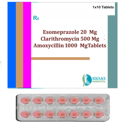 Esomeprazole Clarithromycin Amoxycillin Tablets General Medicines