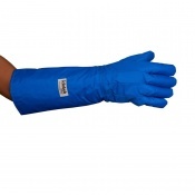 Cryogenic Gloves - Nylon Material, 14 Inch Length , Blue Color, Medium Size, Elastic Cuff With Thinsulate Lining