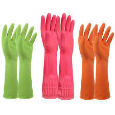Cleaning Gloves - Silicone Material, 10x5 Inches, Blue Color | One Size, Lightweight And Flexible Protection Against Chemicals