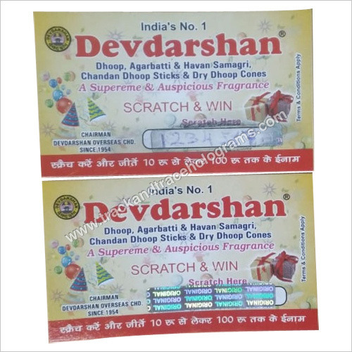 Scratch Cards - Rigid Single-Sided Glossy, Multicolor Rectangular Design with Custom Size