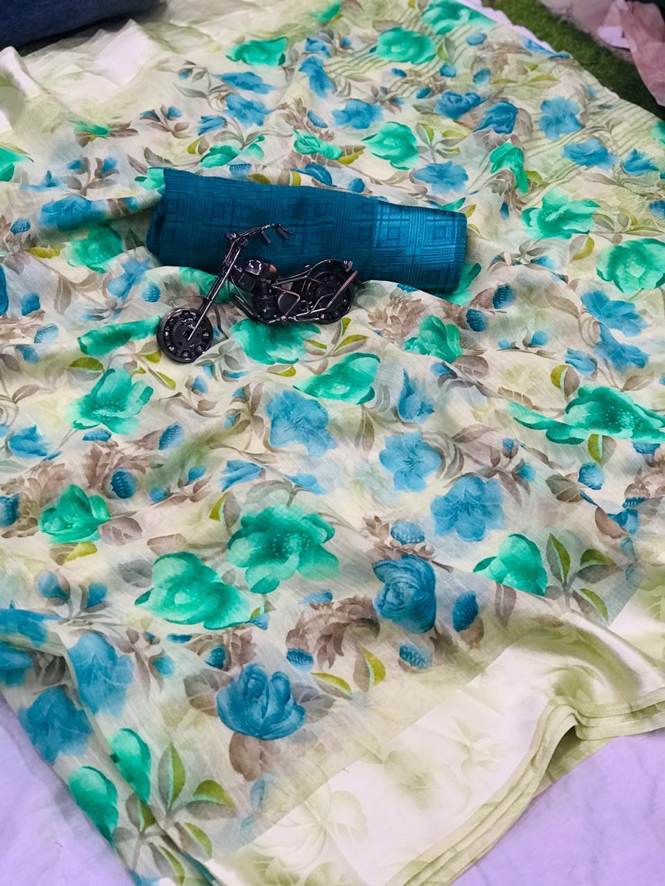Cotton Linen Saree