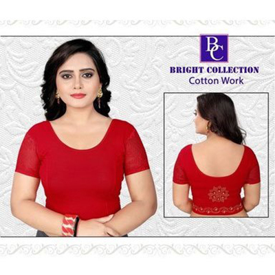 वॉशेबल कॉटन वर्क स्ट्रेचेबल स्टाइलिश ब्लाउज