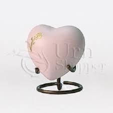 Brown Aria Wheat Brass Metal Heart Token Cremation Urn