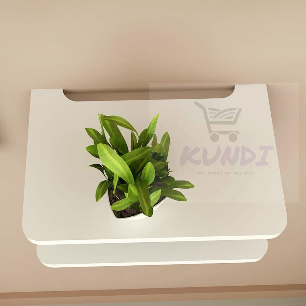 Wooden Floating Shelf Wall-mounted Tv Cabinet Shelf Tv Console Router Shelf Dvd Set-top Box Telephone Storage Rack - Engineered Wood, 25x21x10cm, White | Aesthetic Design, Easy Installation, Wire Management Solution