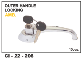 Outer Handle Locking AMB - Durable Metal Design | 4-Wheeler Compatible, Warranty Included, Secure Lock Mechanism for Enhanced Safety