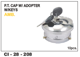 PT Cap W/Adopter W/Keys AMB - Durable Material, Compatible with 4 Wheeler Vehicles | Includes Warranty for Added Assurance
