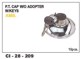 PT Cap W/o Adopter W/keys AMB - 4 Wheeler Compatibility, Warranty Included | Robust Design for Secure Functionality