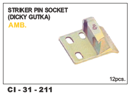 Striker Pin Socket (Dicky Gutka) AMB - Vehicle Type: 4 Wheeler, Warranty Included | Durable Construction for Reliable Performance