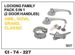 Locking Family Pack 5 In 1(2 Door Handles) Amb Vehicle Type: 4 Wheeler