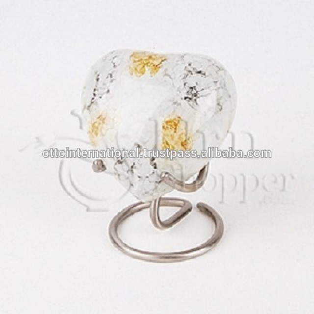 Aria Tree Of Life Brass Token Cremation Urn - 3"x4"x3" , Enamel Green Finish, Heart Shape Design, Includes Metal Display Stand, Perfect For Keepsake Or Home Memorial