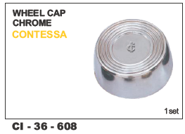 Wheel Cap - Chrome Finish, 4 Wheeler Compatibility, Warranty Included