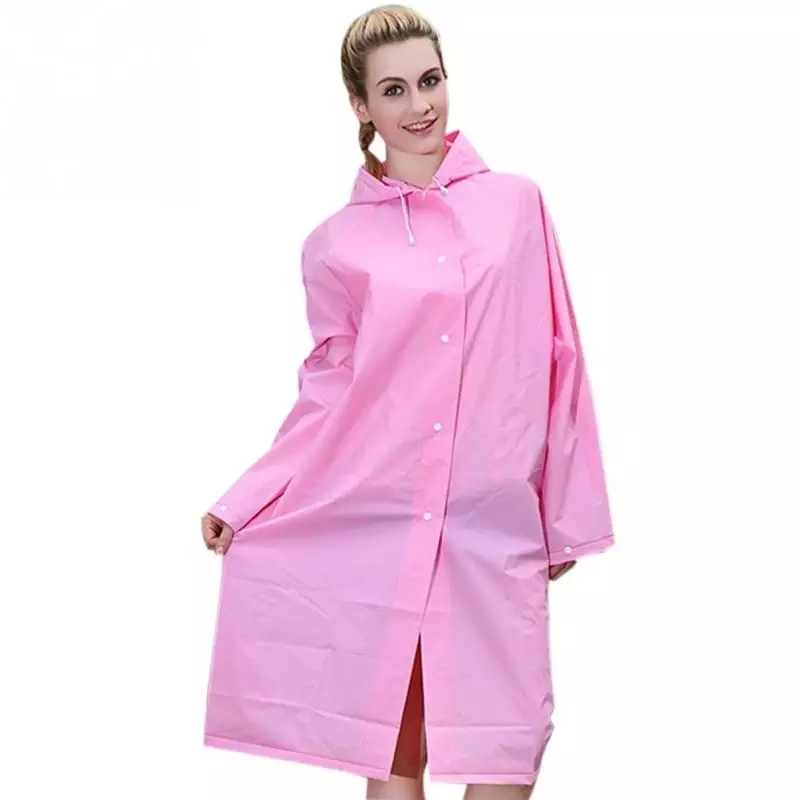 Eva Raincoats - Waterproof Long Coat | Unisex, Breathable Eva Material, Available In Pink, Blue, Yellow, White, And Rose Red, 115cm Length