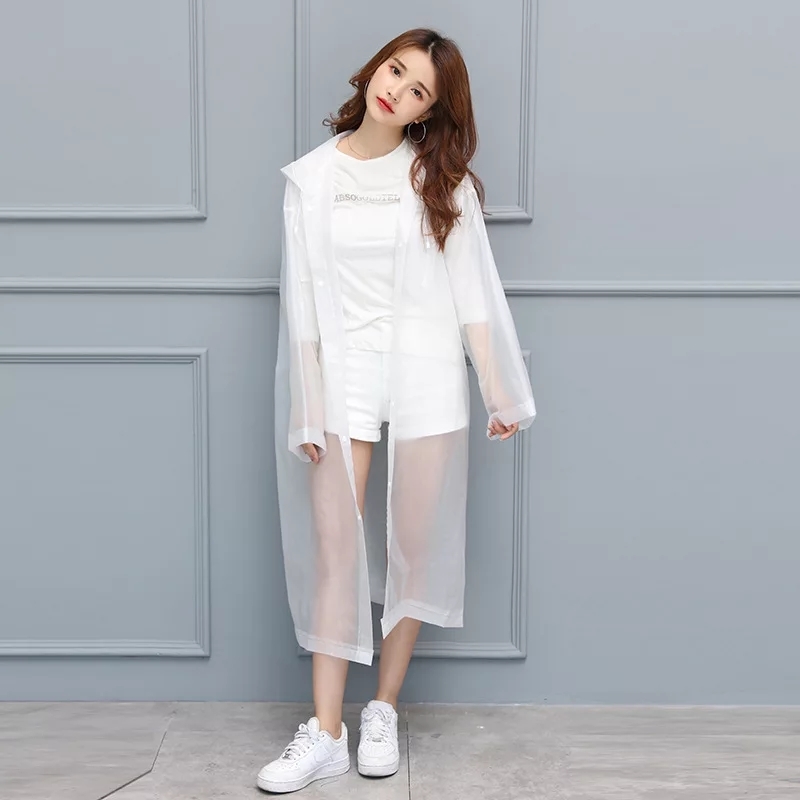 Eva Raincoats - Waterproof Long Coat | Unisex, Breathable Eva Material, Available In Pink, Blue, Yellow, White, And Rose Red, 115cm Length