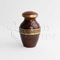 Enamel Lineas Starlight Blue Brass Metal Token Cremation Urn