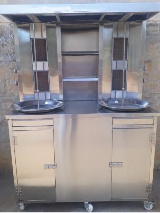 Shawarma Machine Double Burner Double Rod Capacity: 60 Kg/Hr