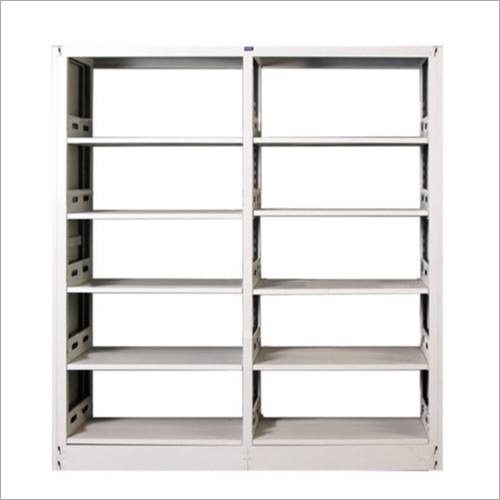 Gray Stainless Steel Library Rack