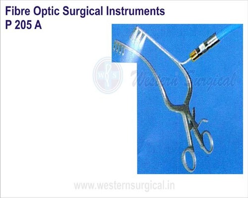 P 205 A Fibre Optic Surgical Instruments - Stainless Steel, Standard Size | Reusable Surgical Scissor with Fibre Optic Illumination, Waterproof, Lightweight