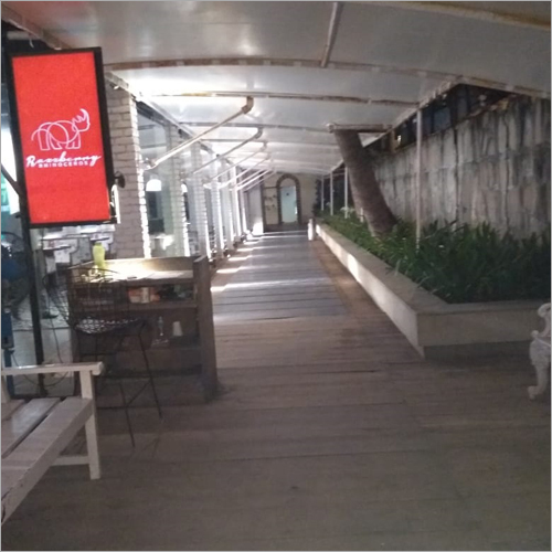 Cafeteria Tensile Structure - Metal Modular Design with PVC Panel Roof | Eco-Friendly, Custom Dimensions, Available in Various Colors