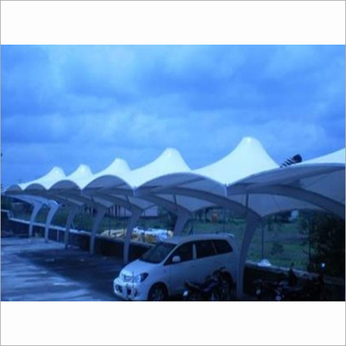Car Parking Tensile Structure - Metal Modular Design, PVC Roof Panel, Customizable Dimensions for Hotels, Restaurants, Offices, and Villas | Eco-Friendly, Weather-Resistant, Sturdy Structure