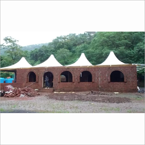 Farmhouse Conical Tensile Structure - PVC Panel Roof, Custom Dimensions, Available in Various Colors | Durable, Eco-Friendly, Modular Design