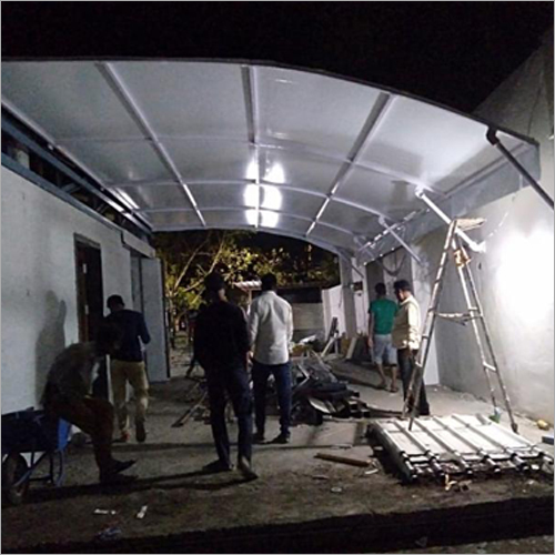 Outdoor Tensile Structure - Metal, Dimensions As Per Requirement, White Color | Eco-Friendly, Modular Design with PVC Panel Roof