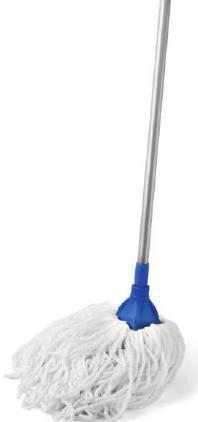 Cotton Microfiber Mop - Durable Looped Threads, Expandable Steel Handle for Efficient Cleaning Under Furniture