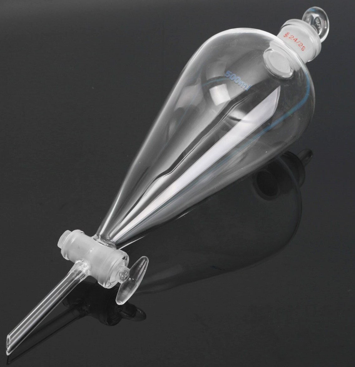 Separating Funnels "A" With Glass Stopcock & I/c Glass/polythene Stopper, Squibb Shape 2000ml