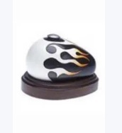 Black & White Mother Of Pearl Mela Brass Metal Token Cremation Urn