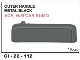 Outer Handle - Metal Design, Matte Black Finish | Durable For 4-wheeler Vehicles, Warranty Included