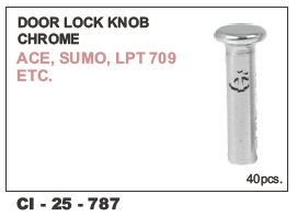 Car Door Lock Knob CHROME, ACE - Chrome Finish | Designed for 4-Wheeler Vehicles, Manufacturer Warranty Included