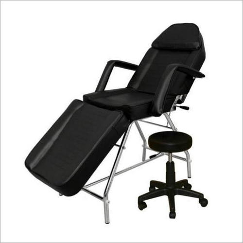 Manual Laser Procedure Chair - Steel, 70 x 190 x 65 cm, Black | Adjustable Backrest, Adjustable Footrest, 150 kg Weight Capacity, Wheels