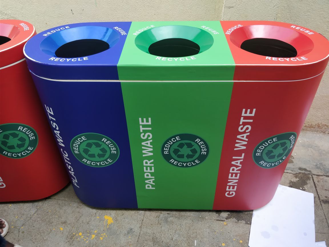 Frp 3 In 1 Recycle Open Bin With Frp Liners