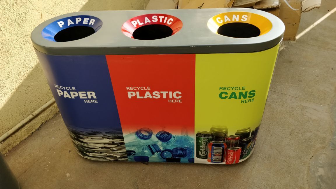 Frp 3 In 1 Recycle Open Bin With Frp Liners