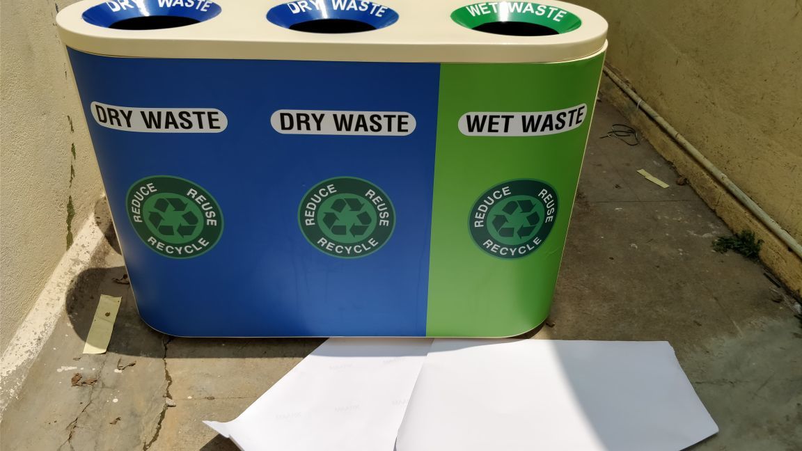 Frp 3 In 1 Recycle Open Bin With Frp Liners