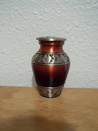 Red Cardinal Brass Token Cremation Urn