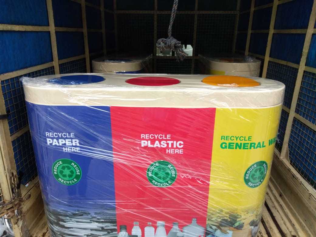 Frp 3 In 1 Recycle Swing Bin