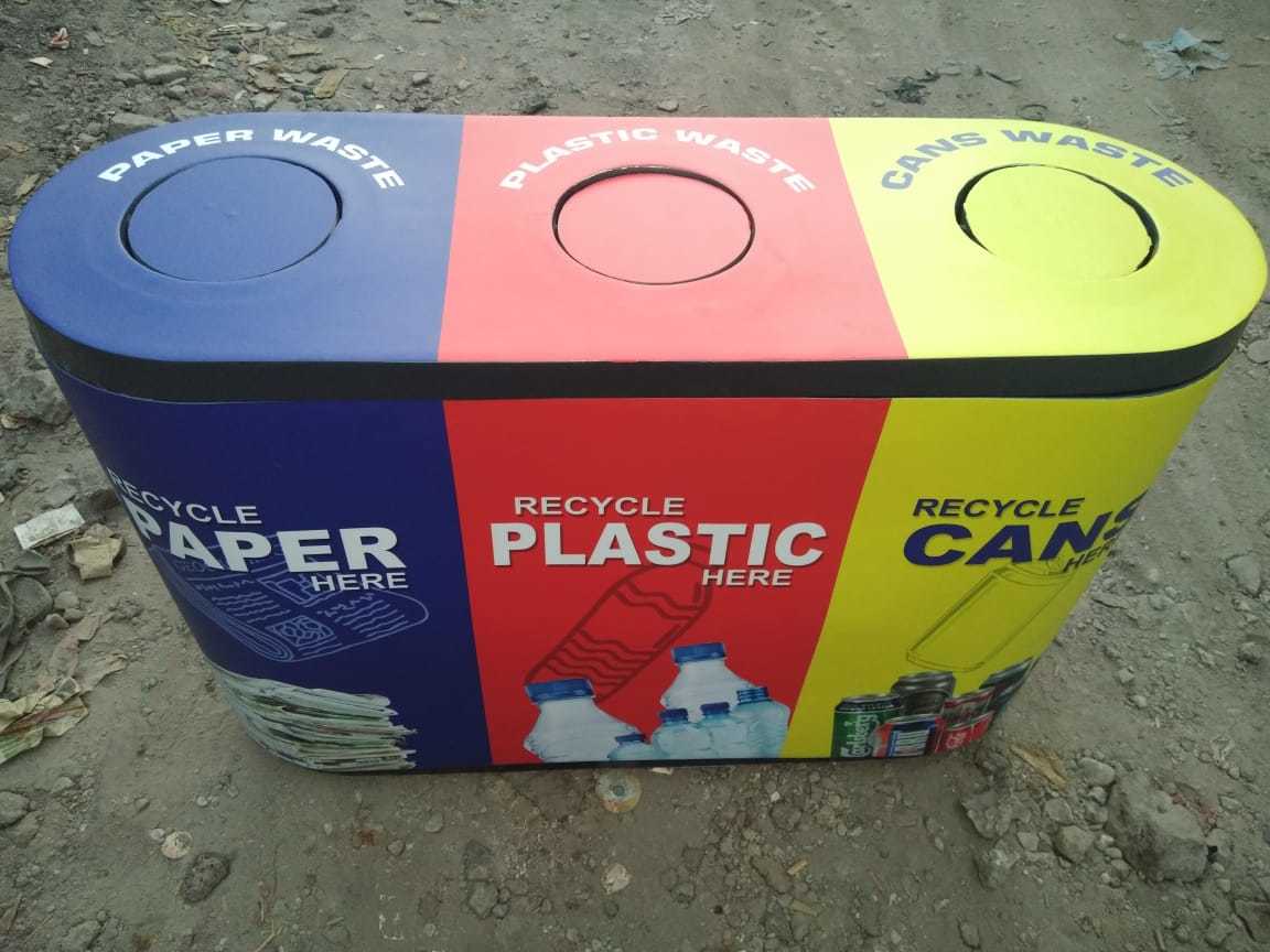 Frp 3 In 1 Recycle Swing Bin