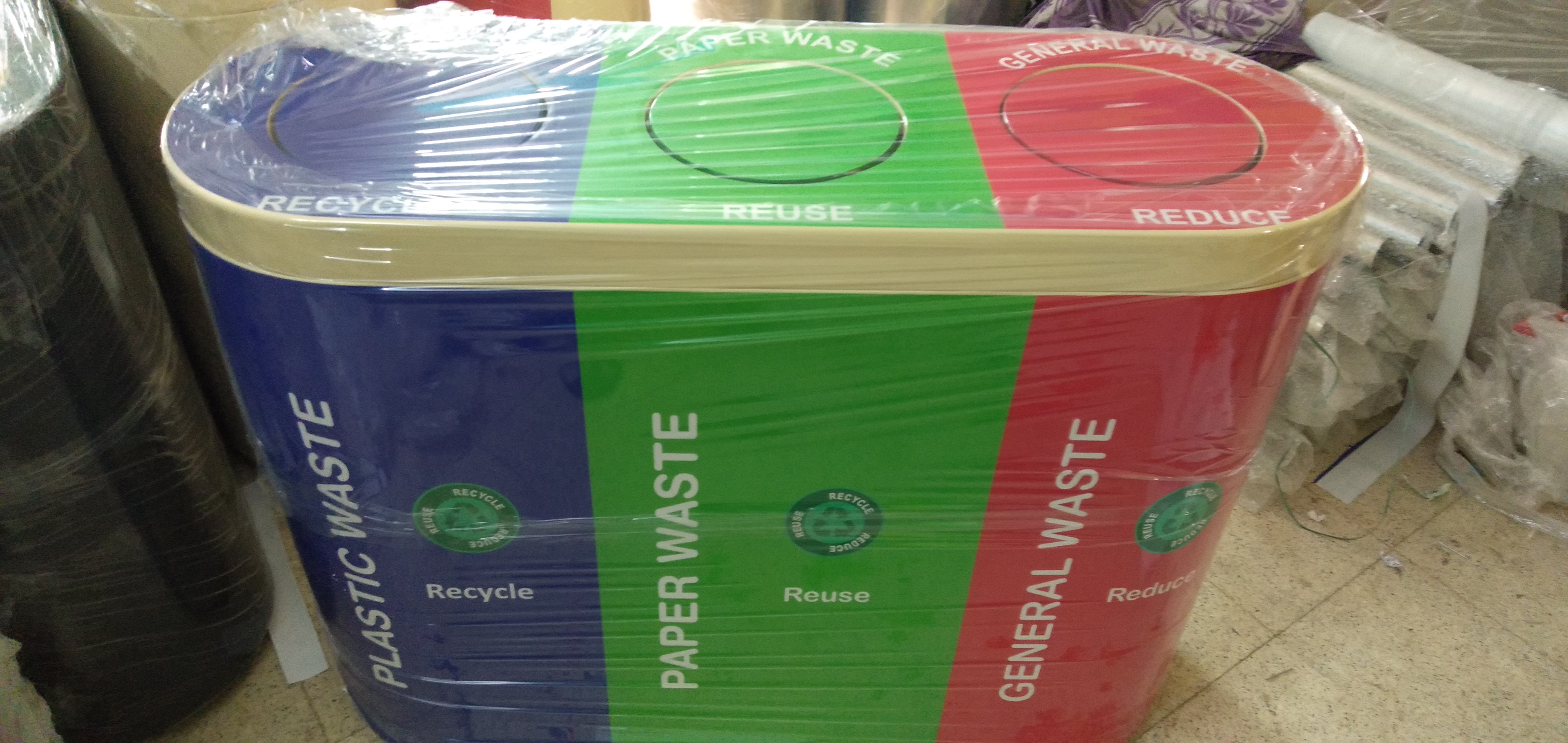 Frp 3 In 1 Recycle Swing Bin