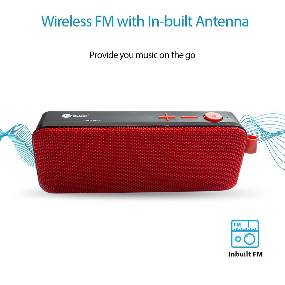 Bluei Zoom Z3 High Bass, 5.0 Bluetooth Version With Built - In Fm Radio, Aux Input, Call Function & Sd Card Support Portable Bluetooth Speaker Cabinet Material: Abs Plastic