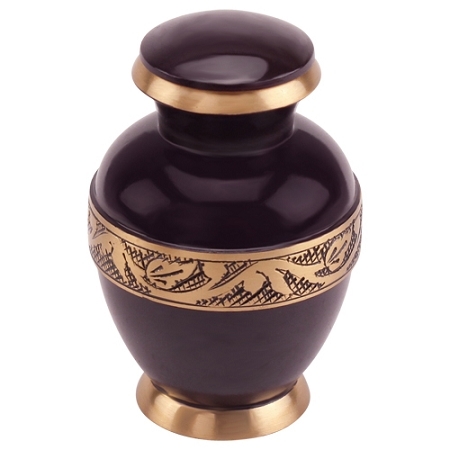 Brown Or Red Cabernet Brass Keepsake Cremation Urn