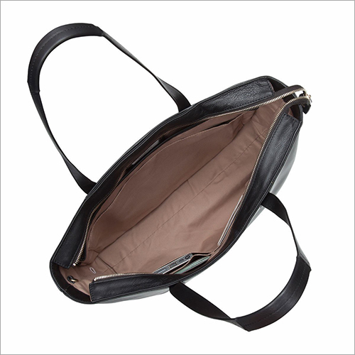 Ziptop Tote - Genuine Leather, W35 X H30 X D12 Cm | Elegant Zipper Closure, Cotton Twill Lining, Available In Various Colors