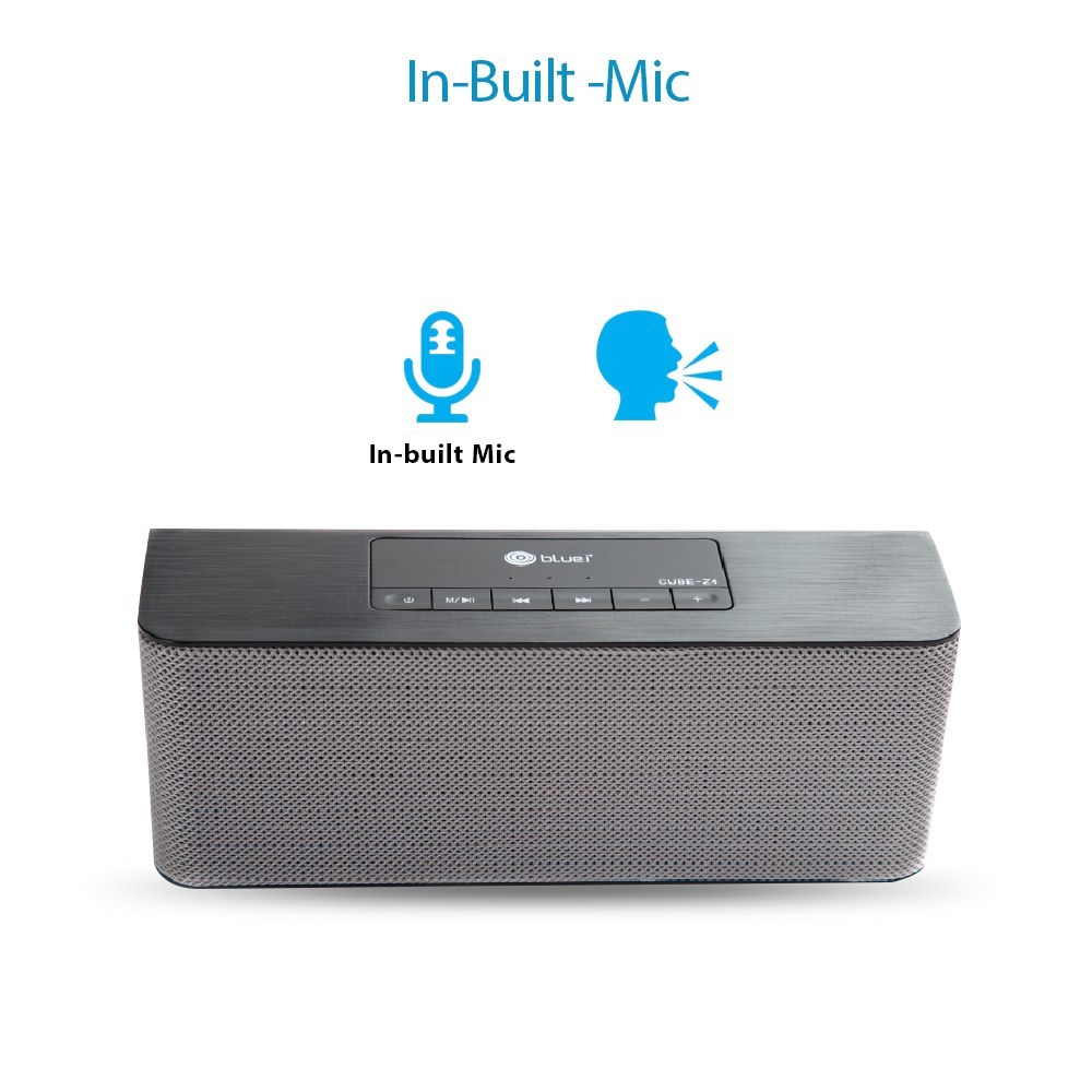 Bluei Cube-z4 Heavy Bass, 5.0 Bluetooth Version With Built - In Fm Radio, Aux Input, Call Function & Sd Card Support Portable Bluetooth Speaker Cabinet Material: Abs Plastic