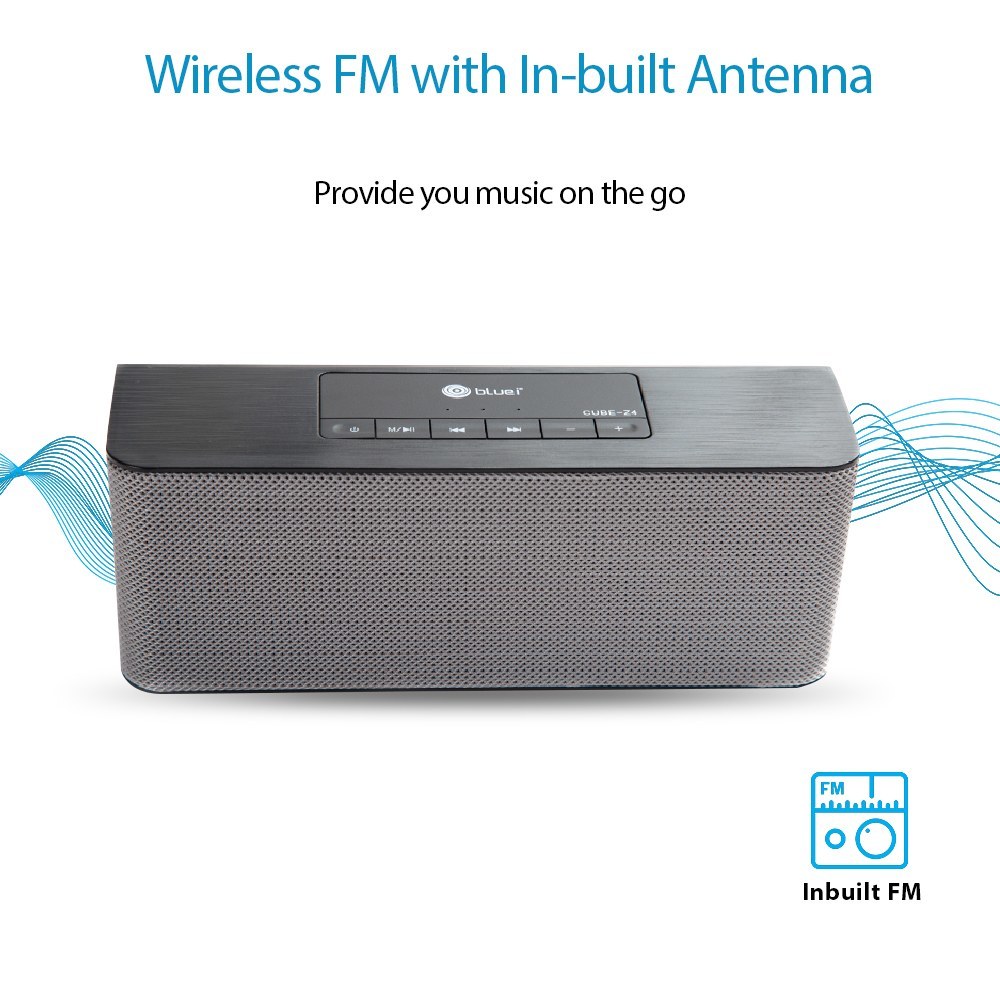 Bluei Cube-z4 Heavy Bass, 5.0 Bluetooth Version With Built - In Fm Radio, Aux Input, Call Function & Sd Card Support Portable Bluetooth Speaker Cabinet Material: Abs Plastic