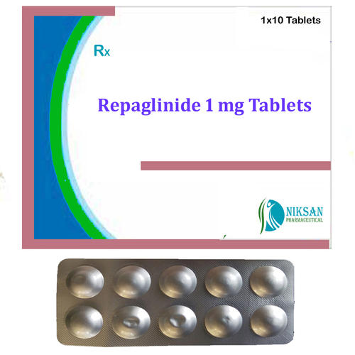 Repaglinide - 1 Mg Tablets | Quality Pharmaceutical Product for Diabetes Management, Suitable for Aged Individuals, Dosage Guidelines: 3