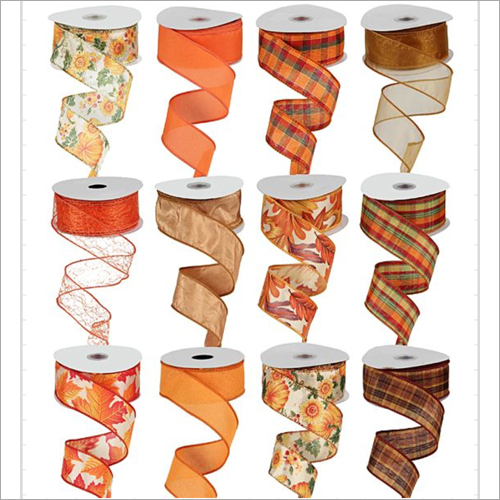 Fancy Satin Ribbon - 1.5 Inches X 10 Yards | Printed Design In Multiple Colors, Rolled Packaging