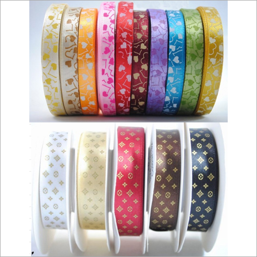 Fancy Satin Ribbon - 1.5 Inches X 10 Yards | Printed Design In Multiple Colors, Rolled Packaging